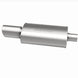 MagnaFlow stainless steel muffler with tip, 14x5x8 inches, featuring dual inlet and outlet pipes, automotive exhaust component
