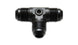 Vibrant -6AN to -6AN male tee adapter fitting with 1/8 inch NPT port, showcasing durable metal construction and precise threading.
