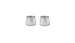 Vibrant -3AN PTFE hose olive inserts, 2-pack, metal fittings for secure connection in automotive and fluid transfer applications.