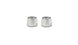 Vibrant -3AN PTFE hose olive inserts, 2-pack, metal fittings for secure connection in automotive and fluid transfer applications.
