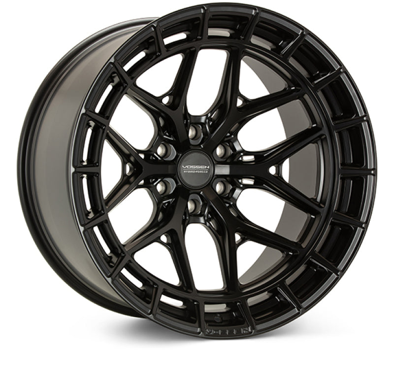 Vossen HFX-1 22-inch satin black forged wheel with 10-inch width, 8x180 bolt pattern, ET-18 offset, and super deep design.