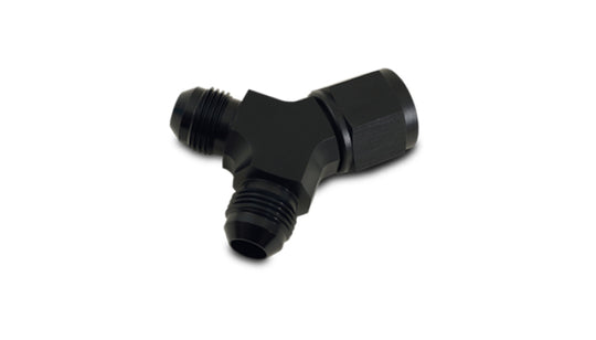 Vibrant aluminum -8AN female to dual -6AN male Y-Adapter fitting showing shiny silver finish and detailed threading.