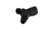 Vibrant aluminum -10AN female to dual -8AN male Y-adapter fitting with red and black anodized finish, for automotive fluid connections.