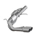 MBRP catback exhaust system for 09+ Chevrolet Silverado 1500 with dual outlet and 4-inch tip, pre-axle design, stainless steel construction.