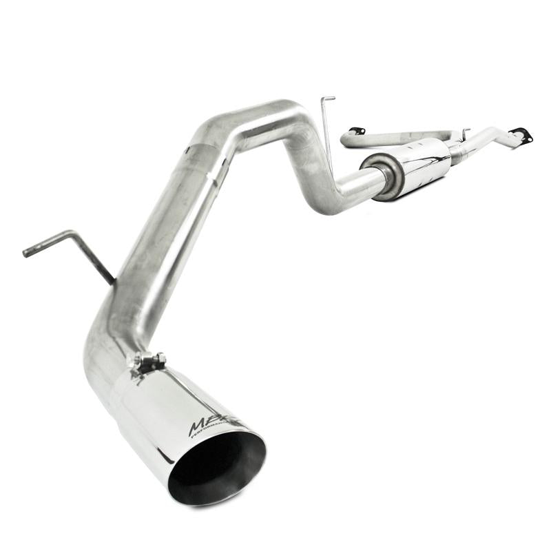 MBRP catback exhaust system for 2019 Chevrolet Silverado 1500 4.3L/5.3L with dual rear exit, T304 stainless steel, 2.5-inch pipes.