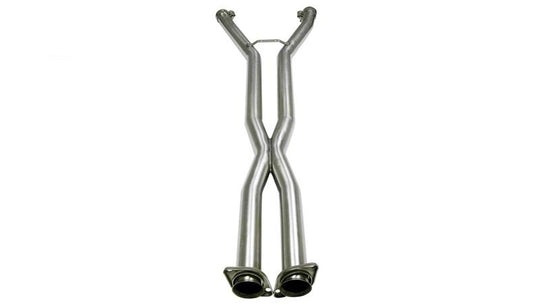 CORSA Performance X pipe exhaust for 2009-2013 Chevrolet Corvette C6 6.2L V8, showing the metal pipes and connection points.