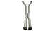 CORSA Performance X pipe exhaust for 2009-2013 Chevrolet Corvette C6 6.2L V8, showing the metal pipes and connection points.
