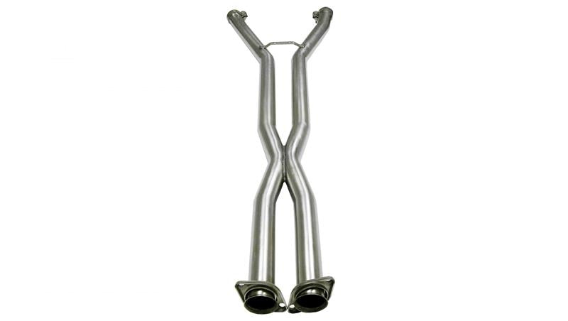 CORSA Performance X pipe exhaust for 2009-2013 Chevrolet Corvette C6 6.2L V8, showing the metal pipes and connection points.