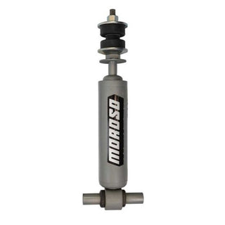 Moroso adjustable front drag shock for 74-78 Ford Pinto and Mustang II, showing the shock absorber with mounting hardware.