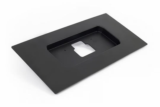 Black Haltech UC-10 moulded panel mount gauge component in UV-stabilised ABS plastic, measuring 250mm by 500mm (10in x 20in).