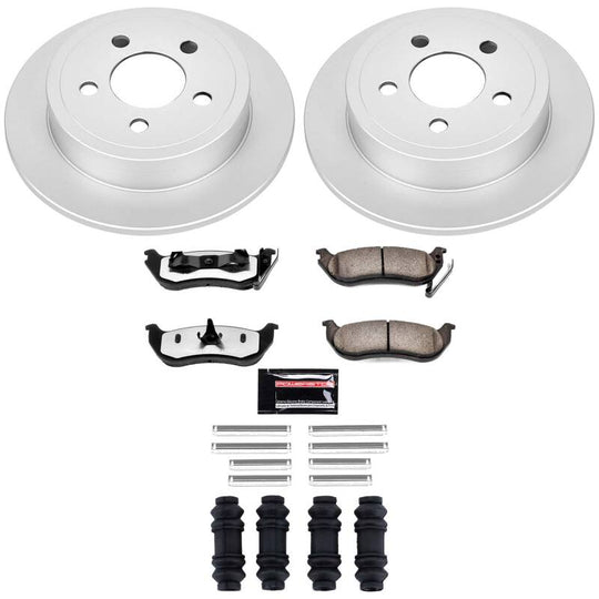 PowerStop rear Z36 coated brake kit for Jeep Liberty 2003-2007, includes performance brake components for truck and tow use
