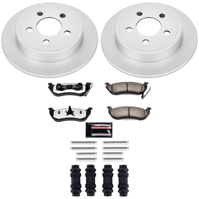 PowerStop rear Z36 coated brake kit for Jeep Liberty 2003-2007, includes performance brake components for truck and tow use