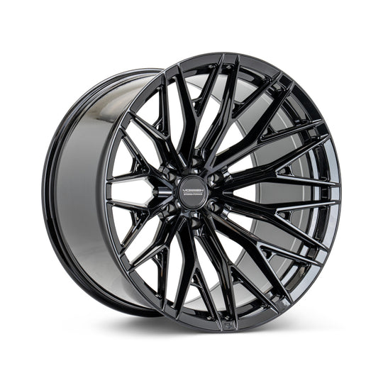 Vossen HFX-6 forged wheel, 20x9.5 inches, Gloss Black finish, 6x135 bolt pattern, ET15 offset, deep style, 87.1mm center bore