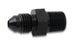 Vibrant BSPT adapter fitting with -3 AN to 1/8 inch -28 threads, showcasing metal construction and precise threading.