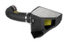 Airaid cold air intake system with yellow dry media filter and metal tube for 2016-2020 Chevy Camaro SS 6.2L engine.