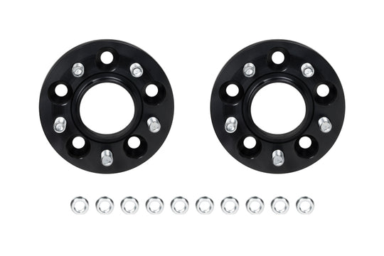 Eibach 20-25 Chevrolet Corvette black 15mm wheel spacers with 5x120 bolt pattern and 66.9mm hub for enhanced fitment.