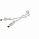 Magnaflow 26+ Dodge Charger 3.0L SPEQ cat-back exhaust system installed, showing polished stainless steel pipes and muffler.