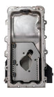Moroso Ford 4.6/5.4L oil pan with rear sump, 8-quart capacity, steel construction, designed for road race wet sump applications.