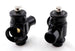 Turbosmart BOV Kompact Dual Port blow off valve installed in a 2016 Cadillac ATS-V 3.6L twin-turbo engine, showcasing the sleek black unit