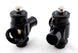 Turbosmart BOV Kompact Dual Port blow off valve installed in a 2016 Cadillac ATS-V 3.6L twin-turbo engine, showcasing the sleek black unit
