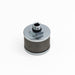 DeatschWerks stainless steel 8AN fuel pump pre-filter with 100 micron mesh for universal use, shown in a close-up image.