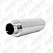 MBRP universal quiet tone muffler with 5-inch inlet and outlet, 8-inch diameter body, 31-inch overall length, shown in image.