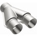 MagnaFlow Y pipe in 2.5/3 inch diameter, smooth transition, aluminum construction, designed for exhaust system installation.