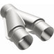 MagnaFlow Y pipe in 2.5/3 inch diameter, smooth transition, aluminum construction, designed for exhaust system installation.