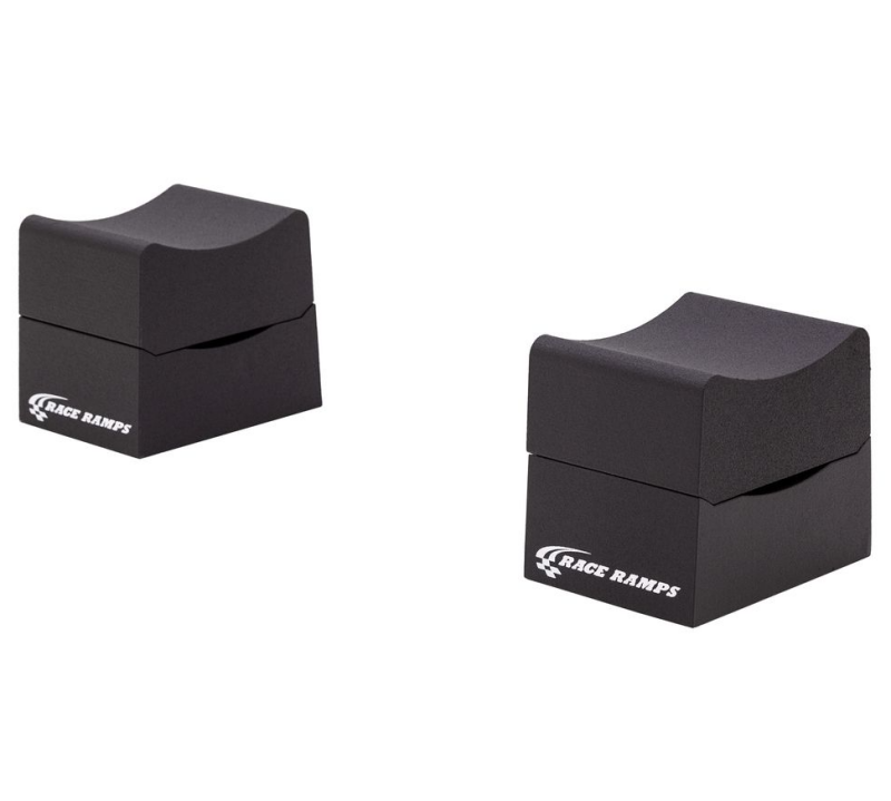 Race Ramps 12-inch two-piece multi-purpose wheel cribs with 1500 lbs capacity, used as car wheel support and stabilization accessories.