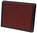 AEM DryFlow air filter for Silverado, Sierra, Avalanche, Tahoe, Yukon; 12.625in long, 10in wide, 1.75in high, drop-in replacement