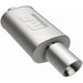 MagnaFlow stainless steel muffler with tip, 14x5x8 inches, featuring 2.25/4-inch inlet and outlet, automotive exhaust component