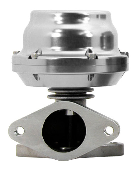TiAL Sport F38 38mm wastegate in silver with 1.0 bar (14.50 PSI) boost pressure setting, designed for turbocharged engines.
