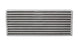 Vibrant universal oil cooler core, 4x12x2 inches, showcasing metal fins and inlet/outlet ports for engine cooling.