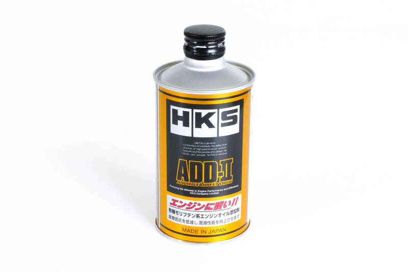 HKS ADD-II engine oil additive bottle, 200ml, for motor oils, with branding and product label visible.