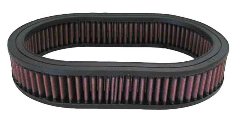 K&N Engineering oval drop-in air filter, 11.5-inch length, 8.125-inch width, 2-inch height for automotive air intake systems