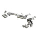 MBRP axle back exhaust for 2016-2019 Chevrolet Camaro V6, with 2.5-inch AL NPP dual exhaust and 4-inch quad dual wall tips.