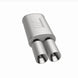 MagnaFlow stainless steel muffler with exhaust tip, 14x5x8 inches, featuring 2.25/3 inch inlet and outlet for vehicle exhaust systems