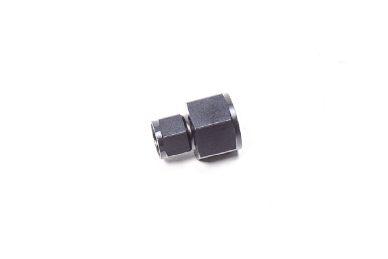 Radium Engineering 10AN female to 6AN female fitting showing metal fittings with threaded ends for automotive or racing applications.