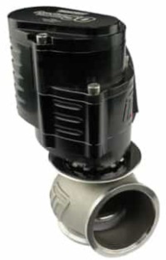 Turbosmart GenV Electronic CompGate 40 wastegate, an external electronic wastegate for turbochargers, mounted with control components visible.