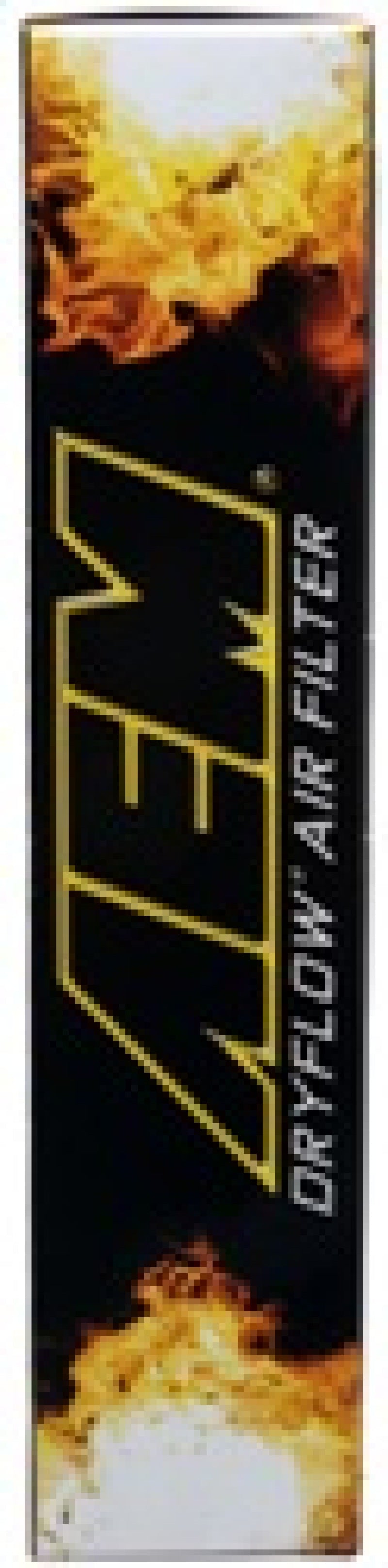 AEM Silverado/Sierra dry flow air filter, 12.625-inch long, 10-inch wide, 1.75-inch high, drop-in replacement for truck engines.