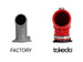 aFe Takeda turbo inlet and intake for 2019-2020 Hyundai Veloster N L4-2.0L (T) in red, showing the turbo inlet component.
