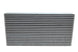 Vibrant universal oil cooler core, 4x10x1.25 inches, with metal fins and inlet/outlet ports, designed for automotive oil cooling systems.