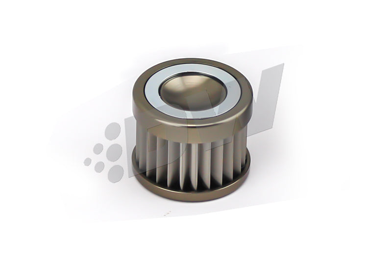DeatschWerks stainless steel 100 micron fuel filter element for 70mm housing, designed for reliable filtration in fuel systems.