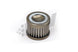 DeatschWerks stainless steel 10 micron universal fuel filter element for 70mm housing, shows the filter component with mesh interior.