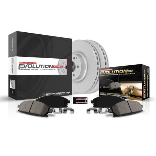 PowerStop Z17 Evolution brake kit for Cadillac Escalade front, performance coated brake components, optimized for stopping power