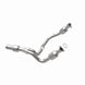 MagnaFlow direct fit catalytic converter for 2015 GMC Yukon XL V8 6.2L engine, showing the metallic converter with inlet and outlet pipes.