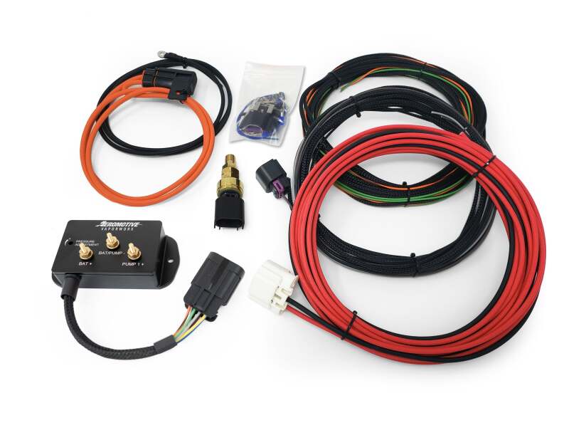 Aeromotive VaporWorx ReturnX fuel pump controller kit with single pump for supercharged engines, featuring Pulse Width Modulation technology.
