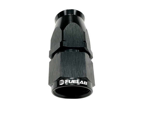 Fuelab PTFE swivel hose end fitting, straight 10AN, showing the durable metal construction and detailed threading for secure connections.