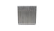 Vibrant vertical flow intercooler core with 12-inch width, 12-inch height, and 3.5-inch thickness, showcasing its cooling fins and construction.