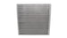 Vibrant universal oil cooler core, 12x12x2 inches, with metal fins and fittings, designed for efficient engine oil cooling.